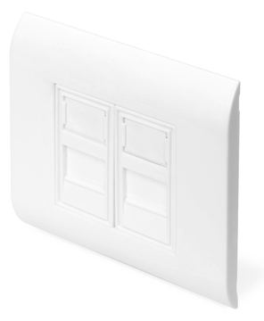 DIGITUS Leerdose für Keystone Module, Rahmen 80x80mm, Französischer Typ von LumaTech