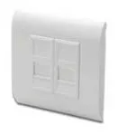 DIGITUS Leerdose für Keystone Module, Rahmen 80x80mm, Französischer Typ, Ansicht 2