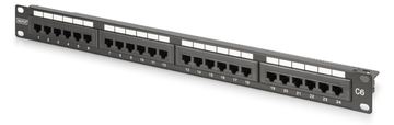 DIGITUS Patch Panel - class E - Rack montierbar - CAT 6 - UTP - RJ-45 X 24 - RAL 9005, Schwarz - 1U - 48.3 cm (19) von LumaTech