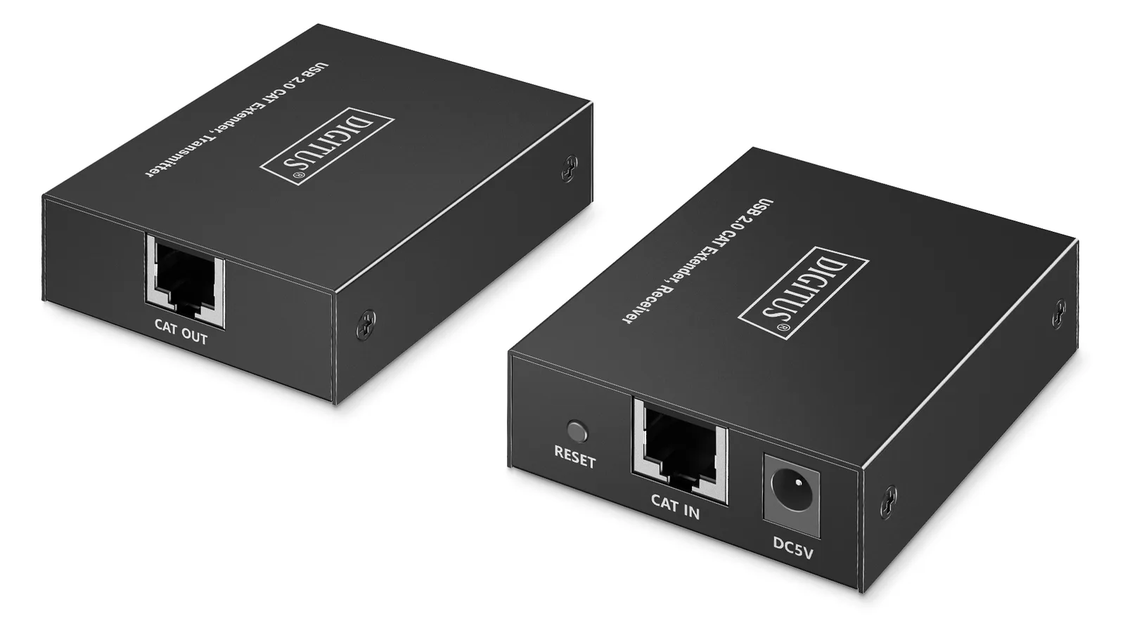 DIGITUS USB 2.0 CAT Extender, 4 Port USB-A, 150m, Ansicht 2