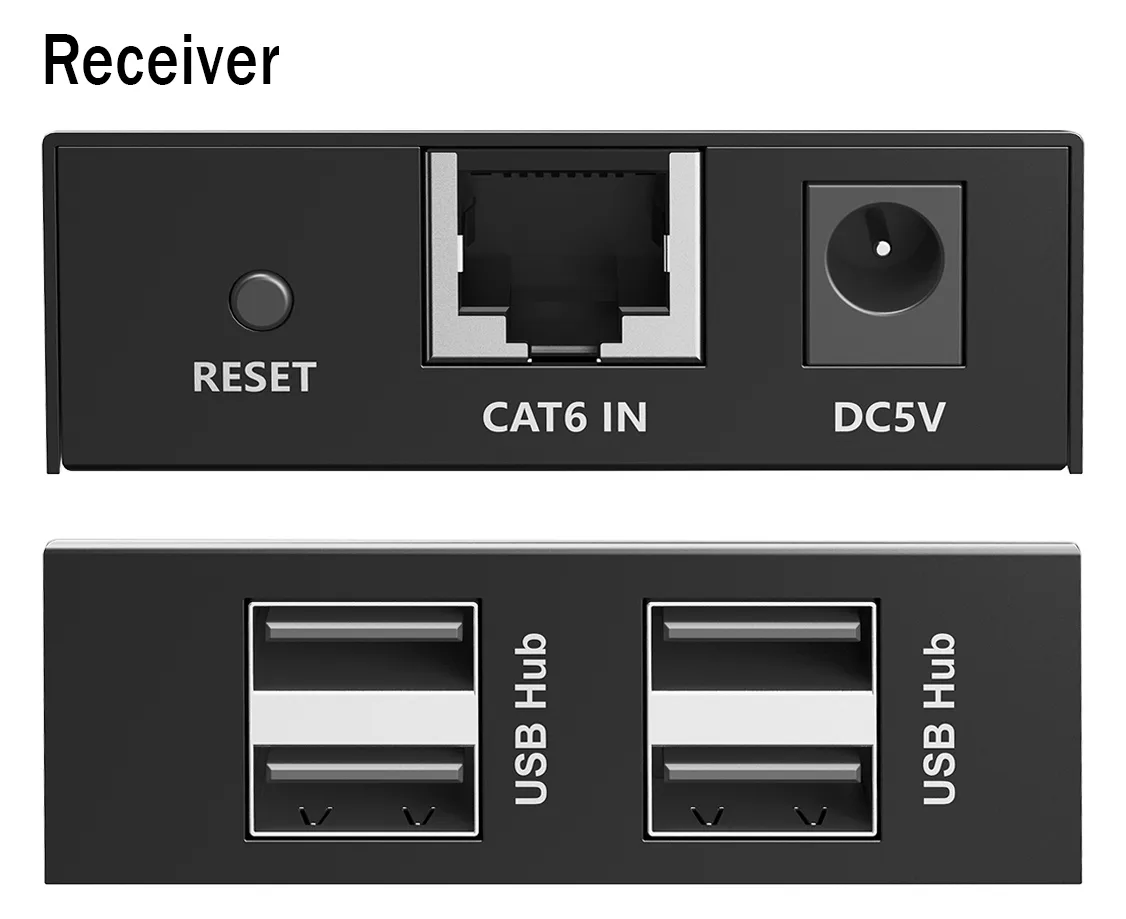 DIGITUS USB 2.0 CAT Extender, 4 Port USB-A, 150m, Ansicht 3
