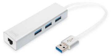 DIGITUS USB 3.0 3-Port Hub & Gigabit LAN-Adapter von LumaTech