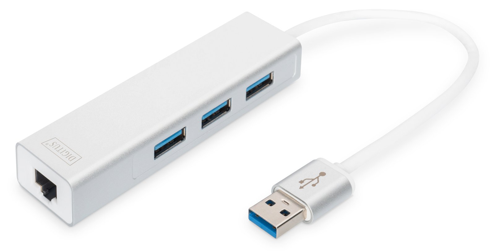 DIGITUS USB 3.0 3-Port Hub & Gigabit LAN-Adapter von LumaTech