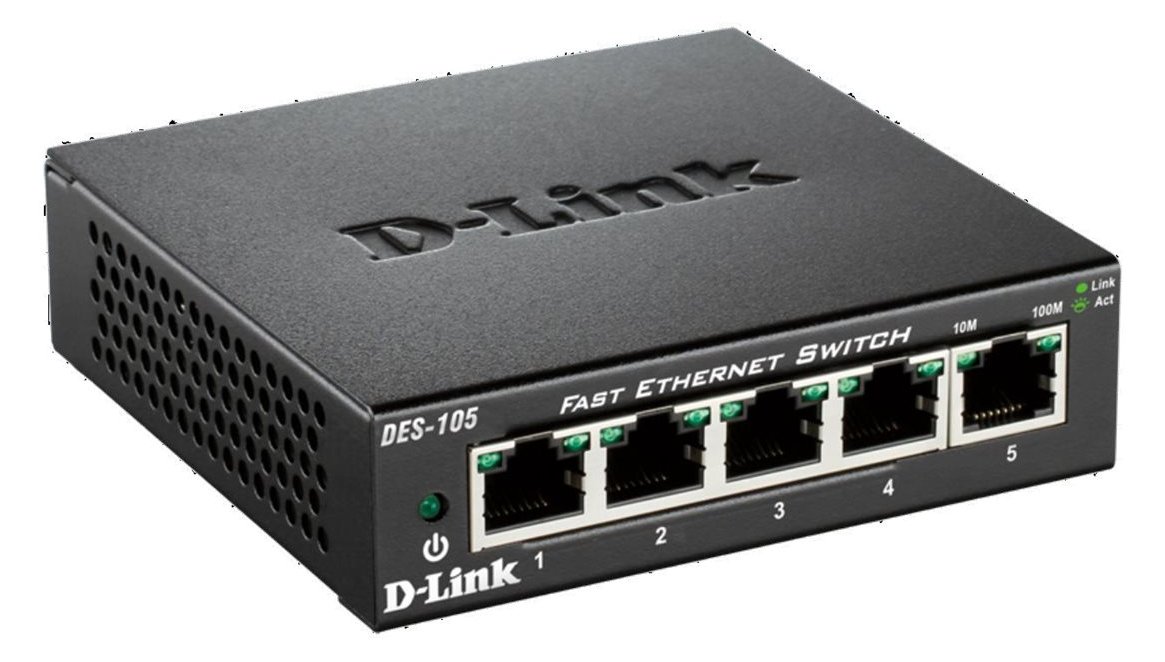 D-Link DES 105 - Switch - 5 x 10/100 - Desktop