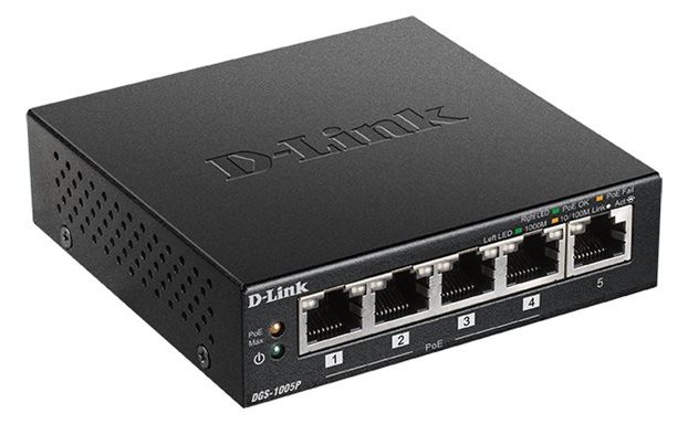 D-Link DGS 1005P - Switch - 5 x 10/100/1000 (4 PoE+)
