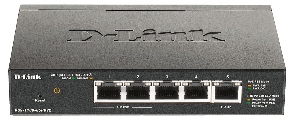 D-Link DGS 1100-05PDV2 - Switch - Smart - 5 x 10/100/1000 (2 PoE) von LumaTech