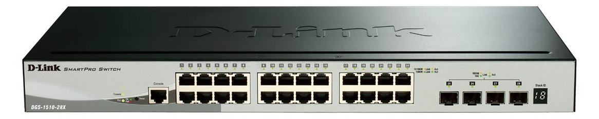D-Link DGS 1510-28X - Switch - L3 - Smart - 24 x 10/100/1000 + 4 x 10 Gigabit SFP+ von LumaTech
