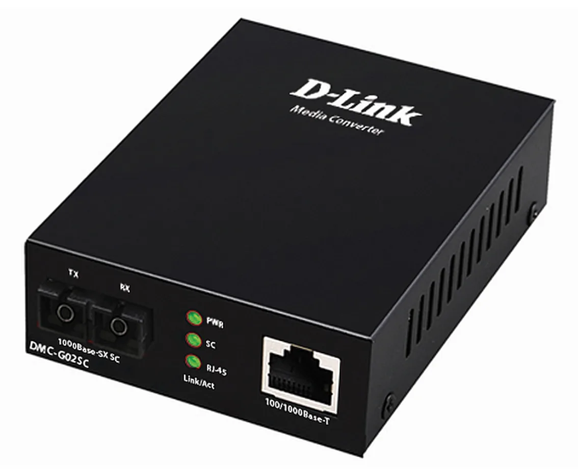 D-Link DMC G02SC - Medienkonverter - GigE - 10Base-T, 1000Base-SX, 100Base-TX, 1000Base-T, Ansicht 2