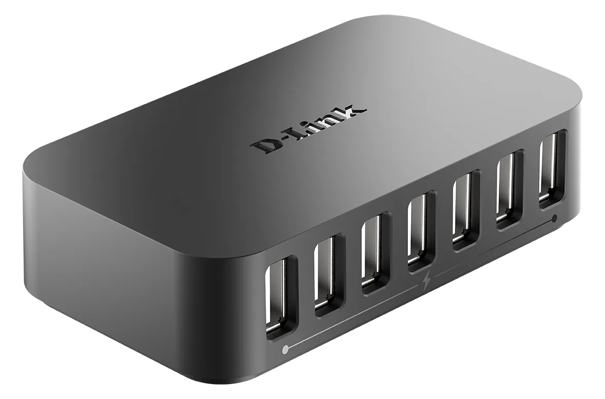 D-Link DUB H7 - Hub - 7 x USB 2.0 - Desktop, Ansicht 2