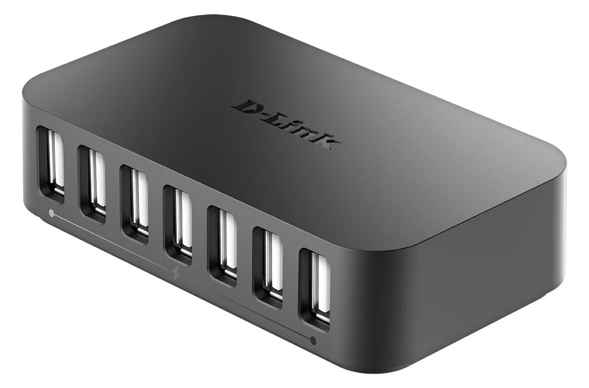 D-Link DUB H7 - Hub - 7 x USB 2.0 - Desktop, Ansicht 3