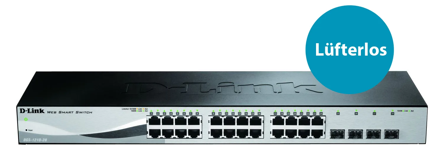 D-Link Switch DGS-1210-28 28 Port - Switch - Glasfaser (LWL), Ansicht 2