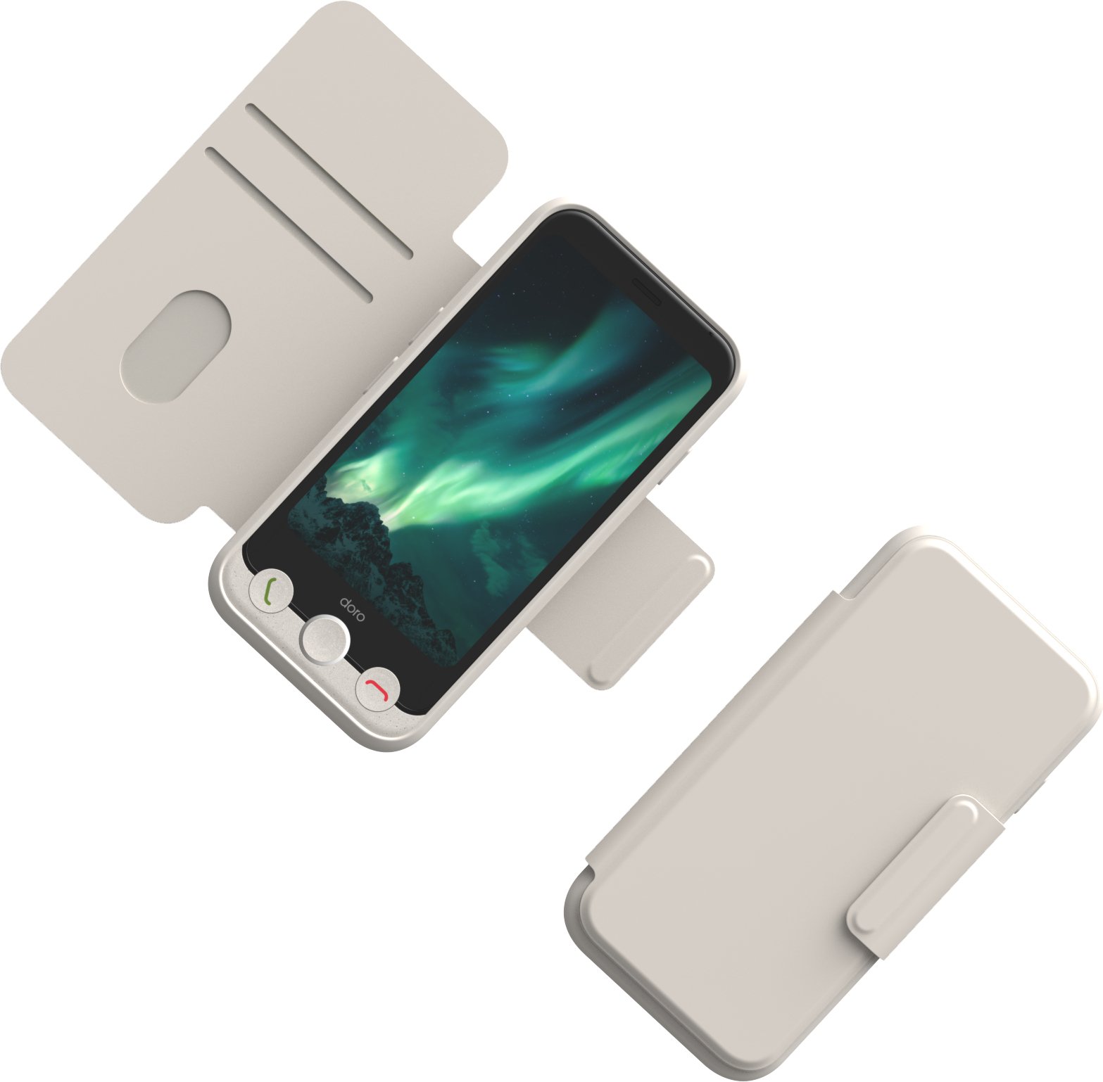 Doro Aurora A10 Wallet Case - bone