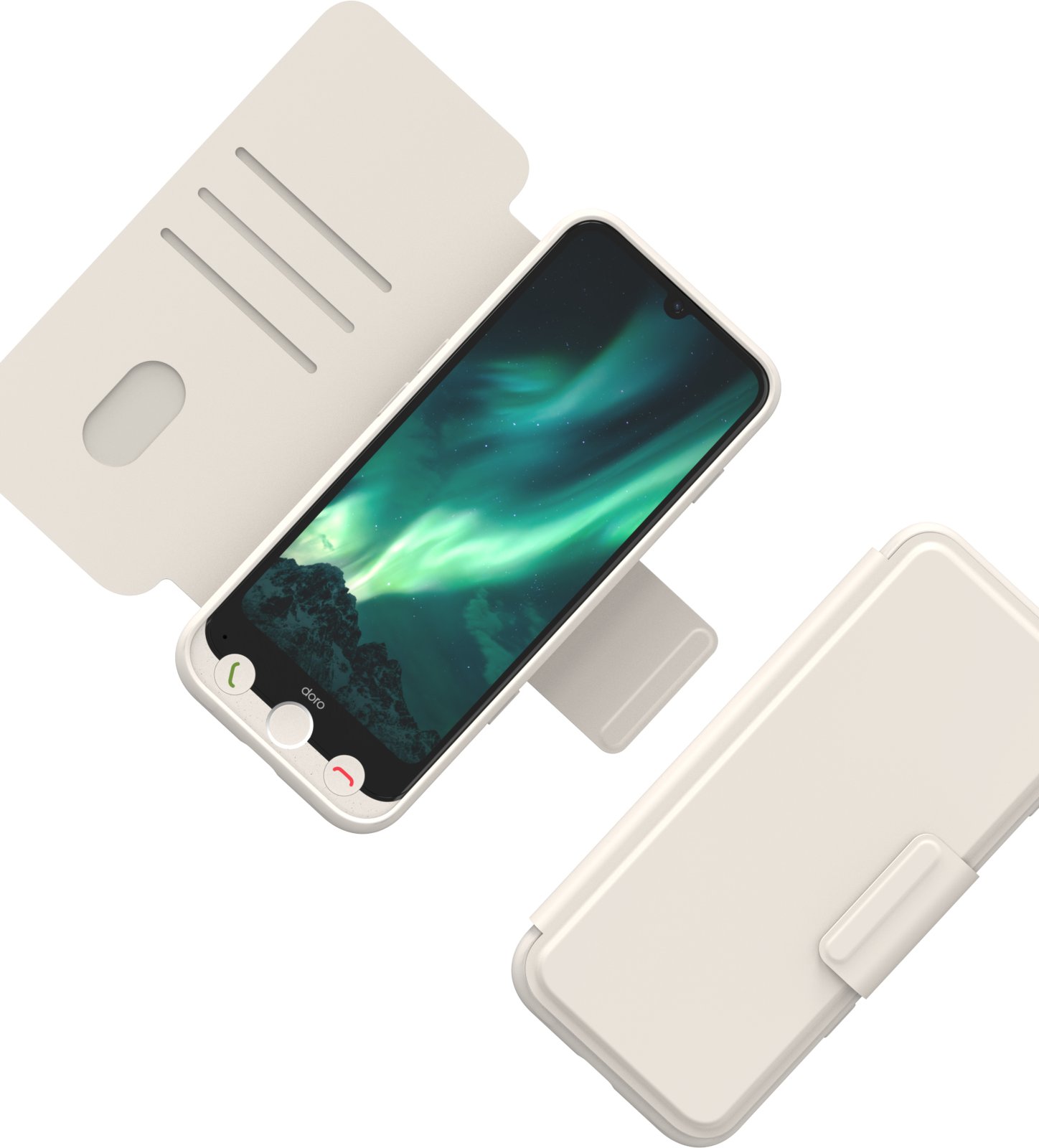 Doro Aurora A30 Wallet Case - bone