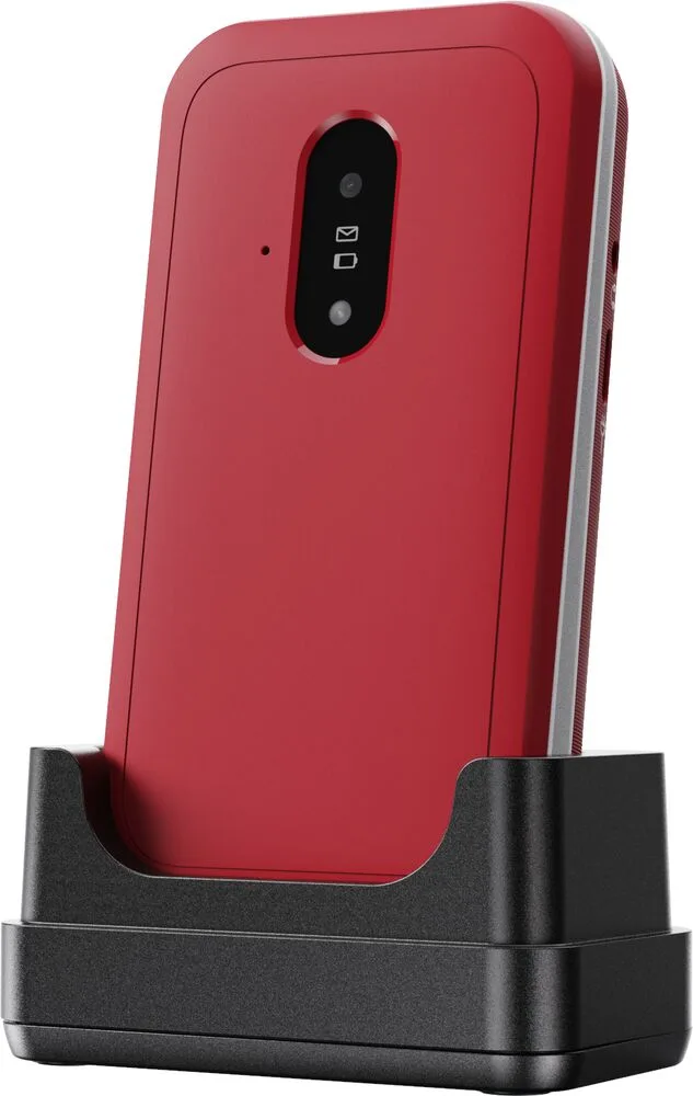 Doro Leva E22 - 4G Feature Phone - RAM 64 MB / Interner Speicher 128 MB - microSD slot - LCD-Display (TFT) - Rot, Ansicht 2