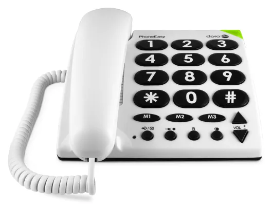 Doro PhoneEasy 311c - Telefon mit Schnur - weiß, Ansicht 3