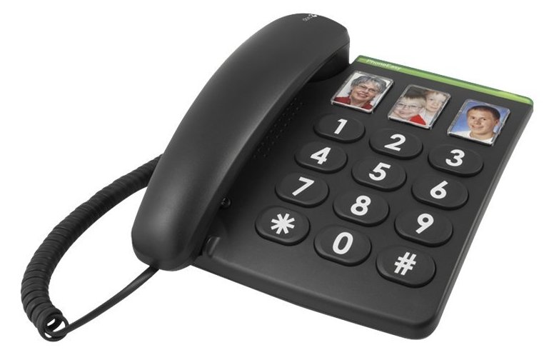 Doro PhoneEasy 331ph - Telefon mit Schnur - Schwarz