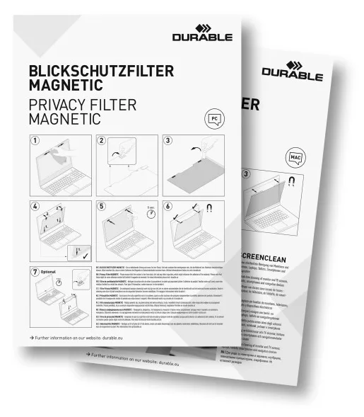Durable Blickschutzfilter für Notebook - 2-Wege - entfernbar - magnetisch - 35.6 cm (14), Ansicht 2