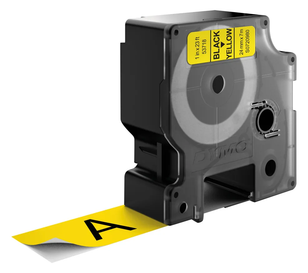 Dymo D1 - Selbstklebend - Schwarz auf Gelb - Rolle (2,4 cm x 7 m), Ansicht 4