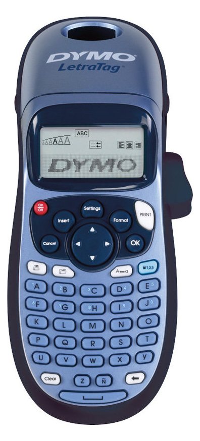 Dymo LetraTag LT-100H - Beschriftungsgerät - s/w - Thermodirekt - Rolle (1,2 cm)
