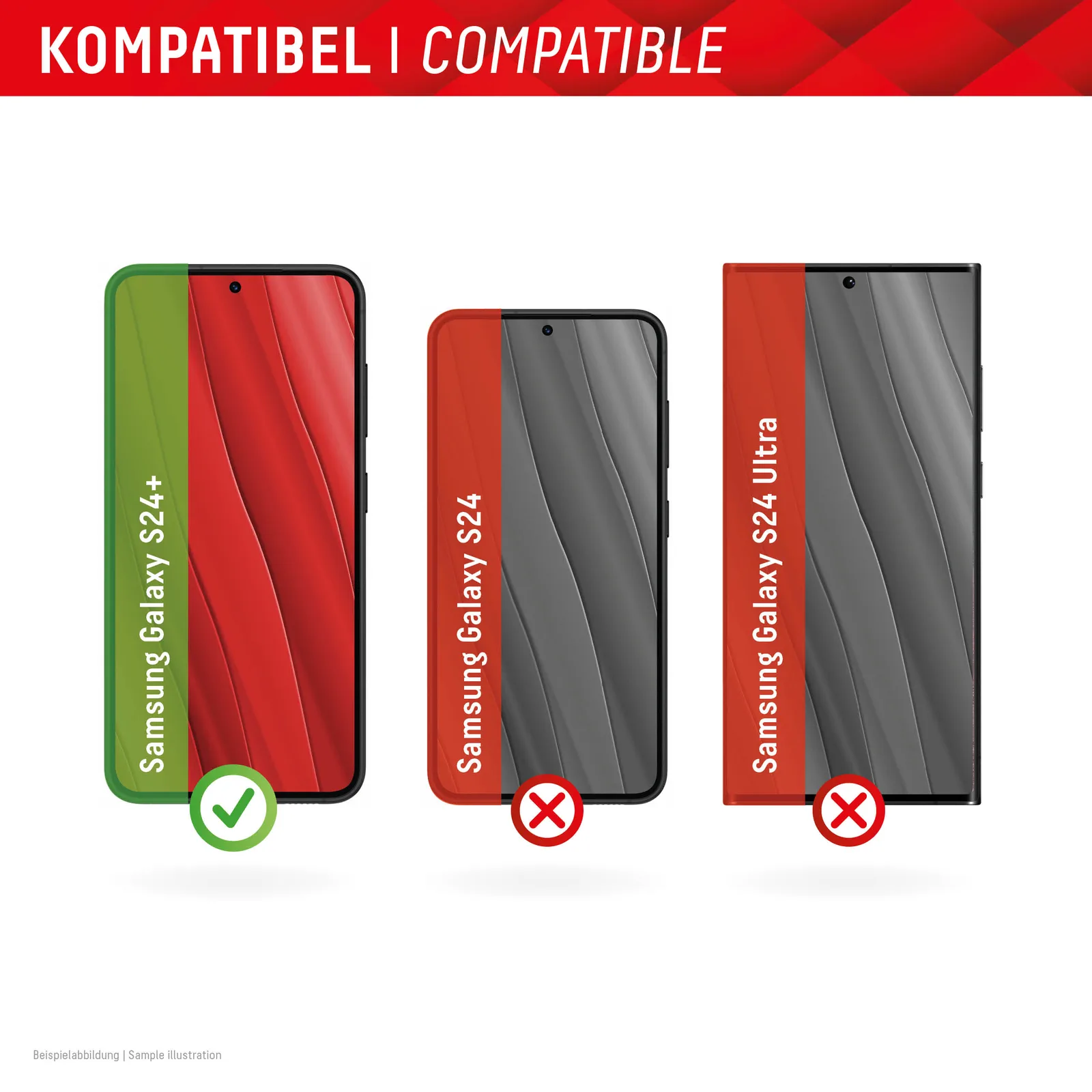 E.V.I. DISPLEX Real Glass FC Samsung Galaxy S24+, Ansicht 3
