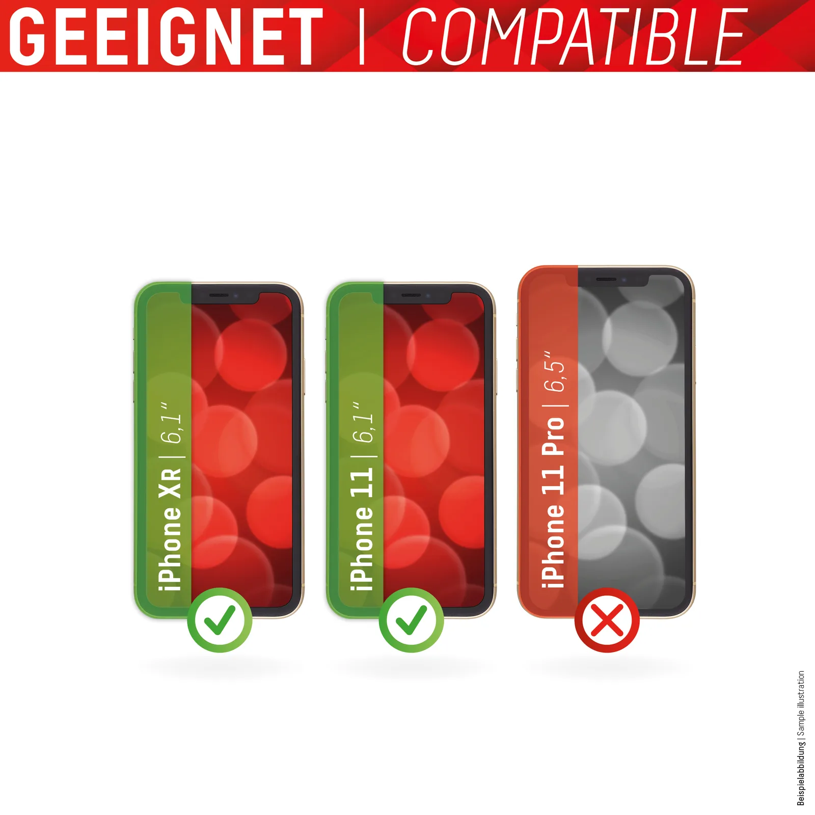 E.V.I. DISPLEX Smart Glass - Bildschirmschutz für Handy - iPhone XR/ iPhone 11, Ansicht 3