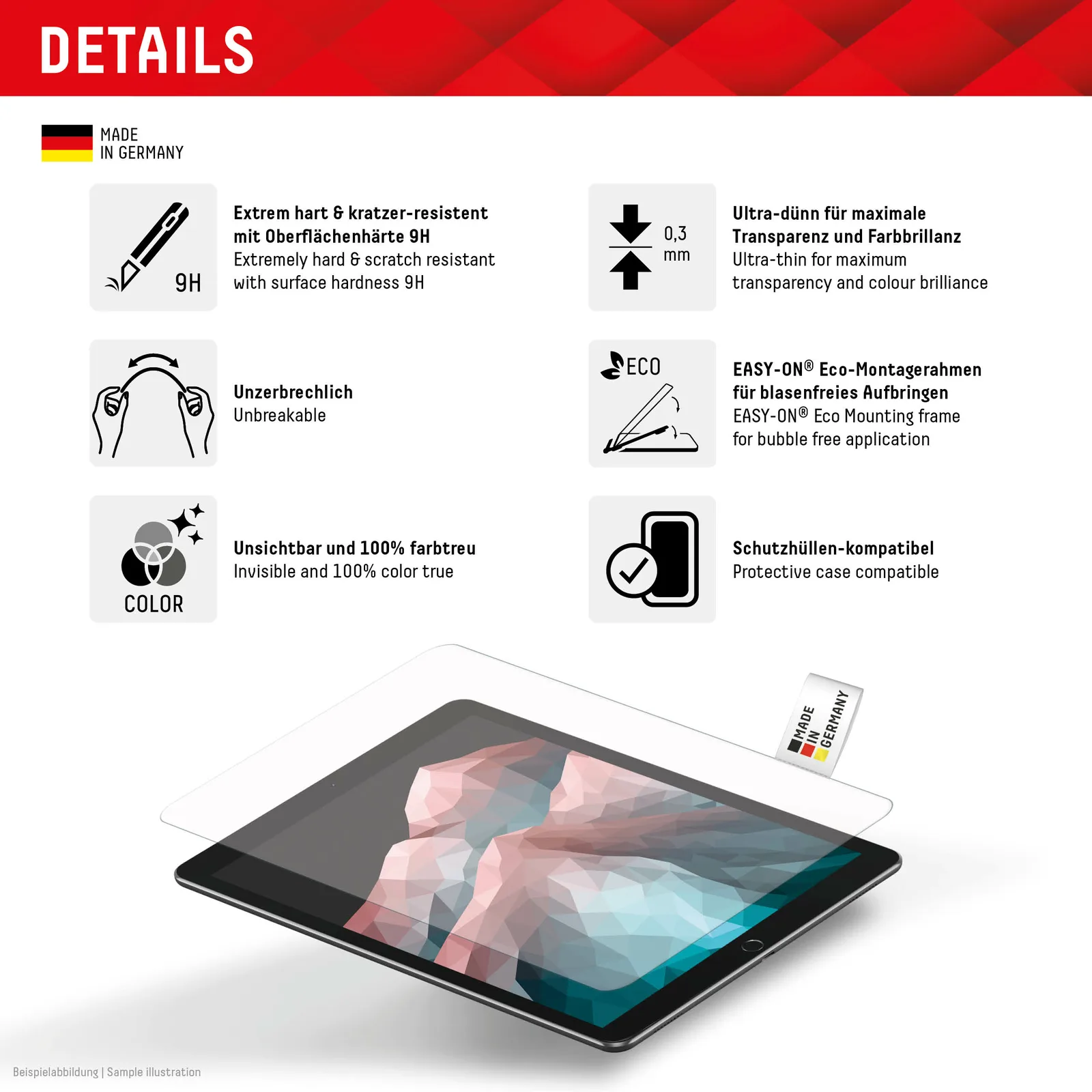 E.V.I. DISPLEX Tablet Glass iPad Air 12.9 2024, Ansicht 2