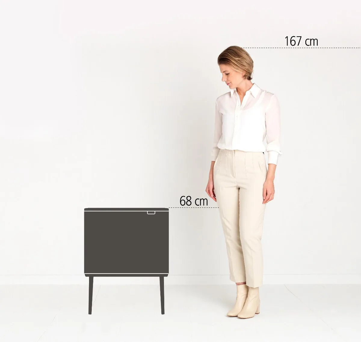 Brabantia Bo Touch Bin - 540 mm - 312 mm - 680 mm - 5,7 kg - Belgien, Ansicht 2