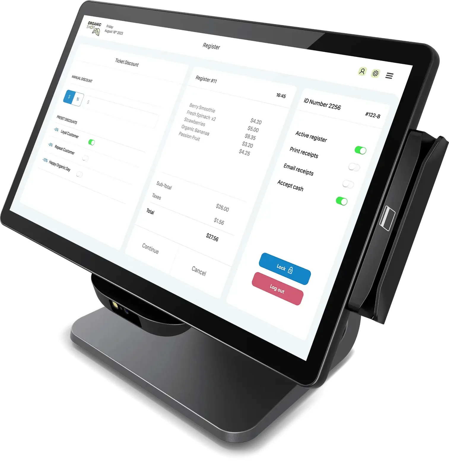 Elo Touch Solutions Elo E-Series 3 - All-in-One - N-series N97 - RAM 8 GB - SSD 128 GB - kein Betriebssystem - 15.6, Ansicht 2