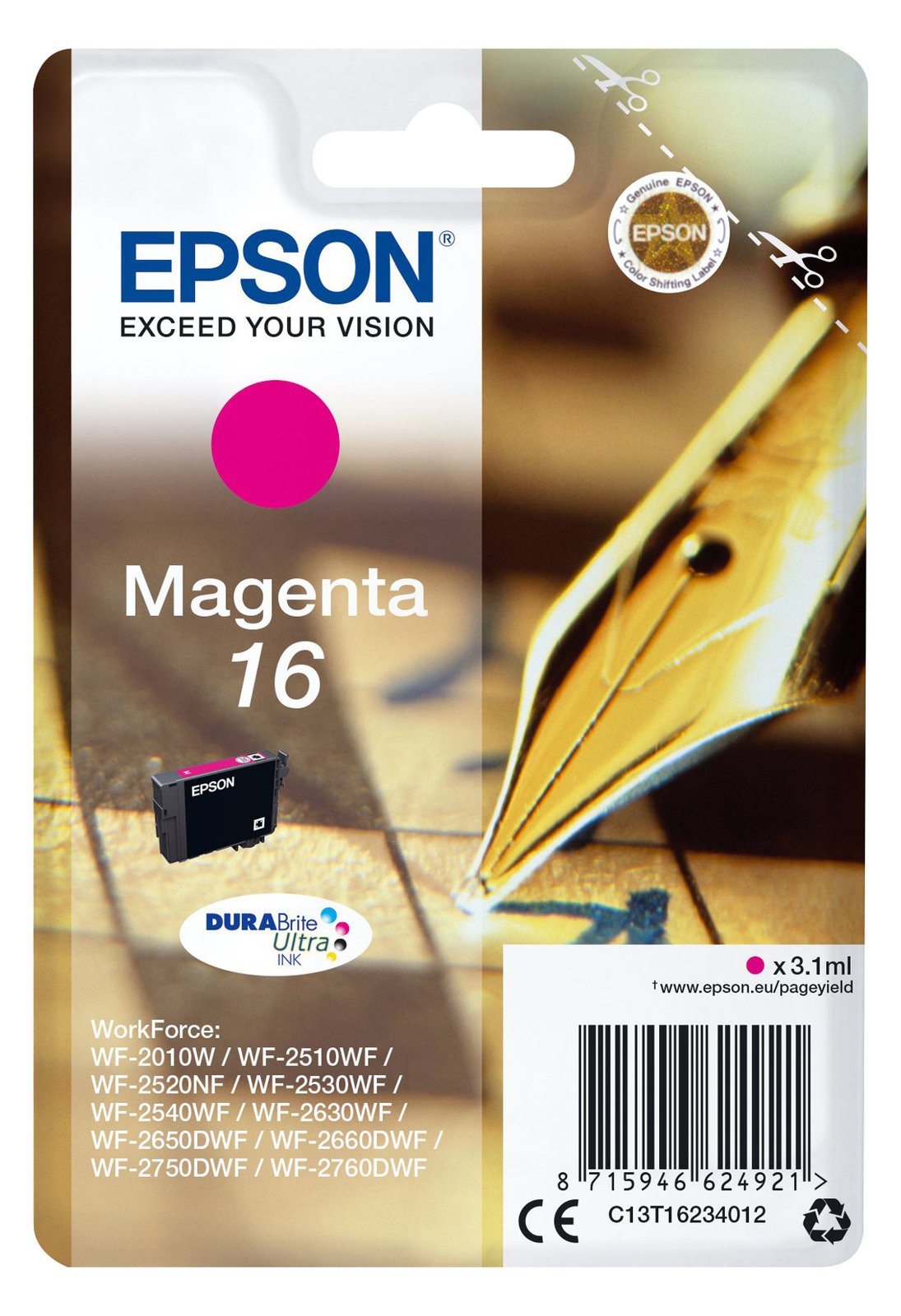 Epson 16 - 3.1 ml - Magenta - Original - Tintenpatrone