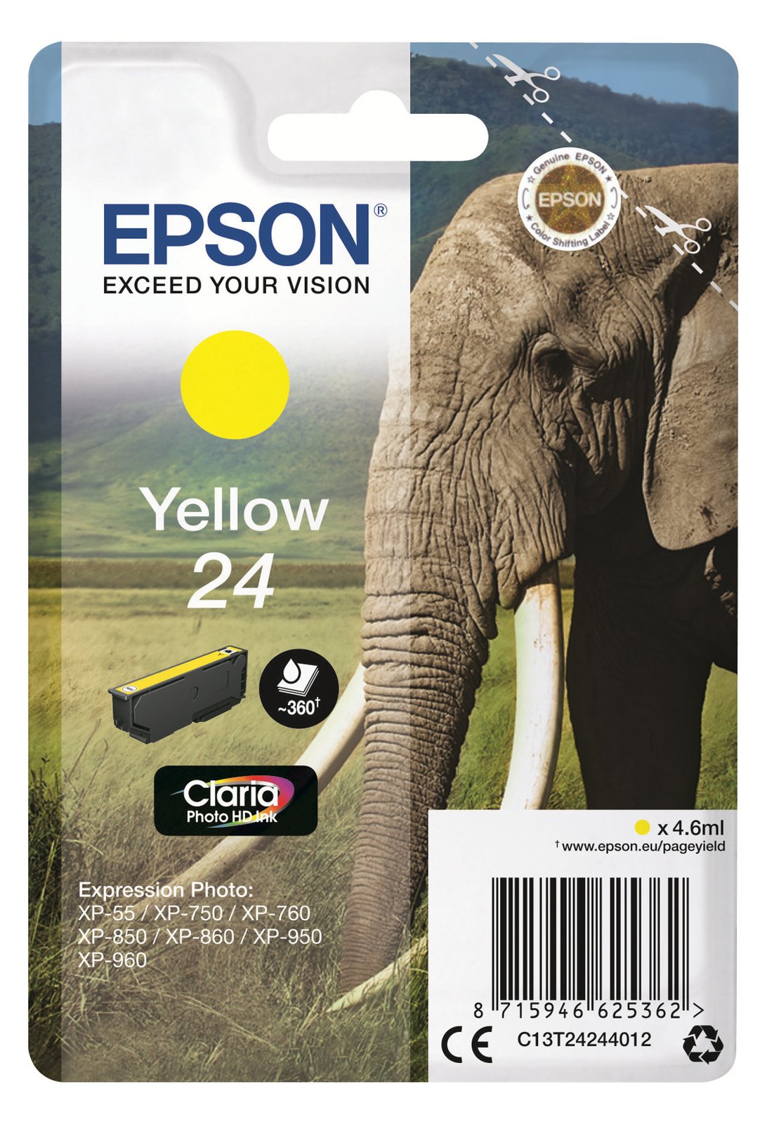 Epson 24 - 4.6 ml - Gelb - Original - Tintenpatrone