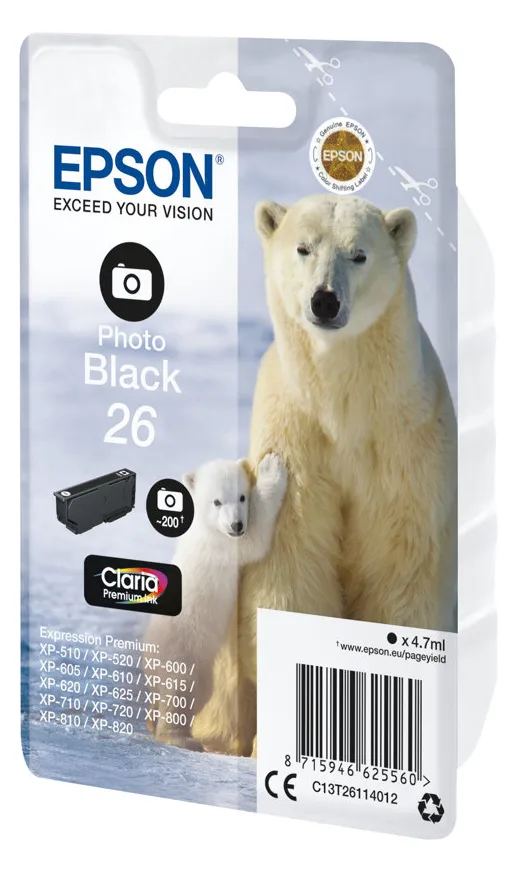 Epson 26 - 4.7 ml - Photo schwarz - Original, Ansicht 2
