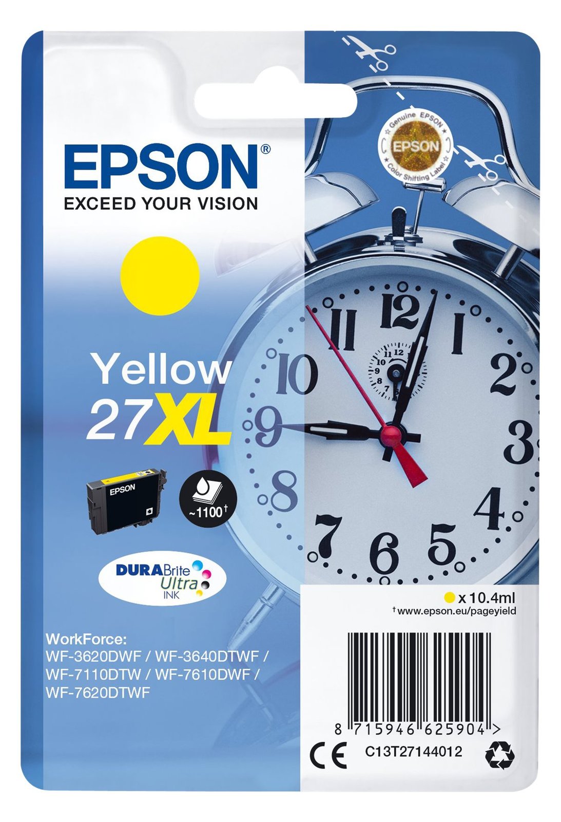 Epson 27XL - 10.4 ml - XL - Gelb - Original - Tintenpatrone