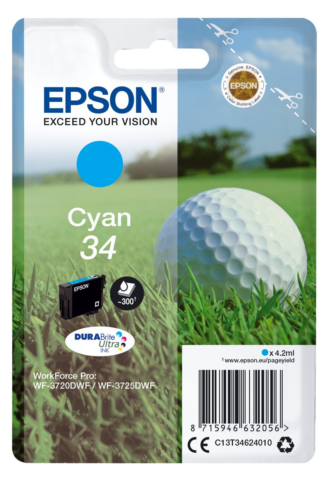 Epson 34 - 4.2 ml - Cyan - Original - Tintenpatrone