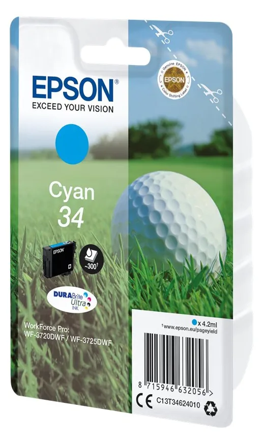 Epson 34 - 4.2 ml - Cyan - Original - Tintenpatrone, Ansicht 3