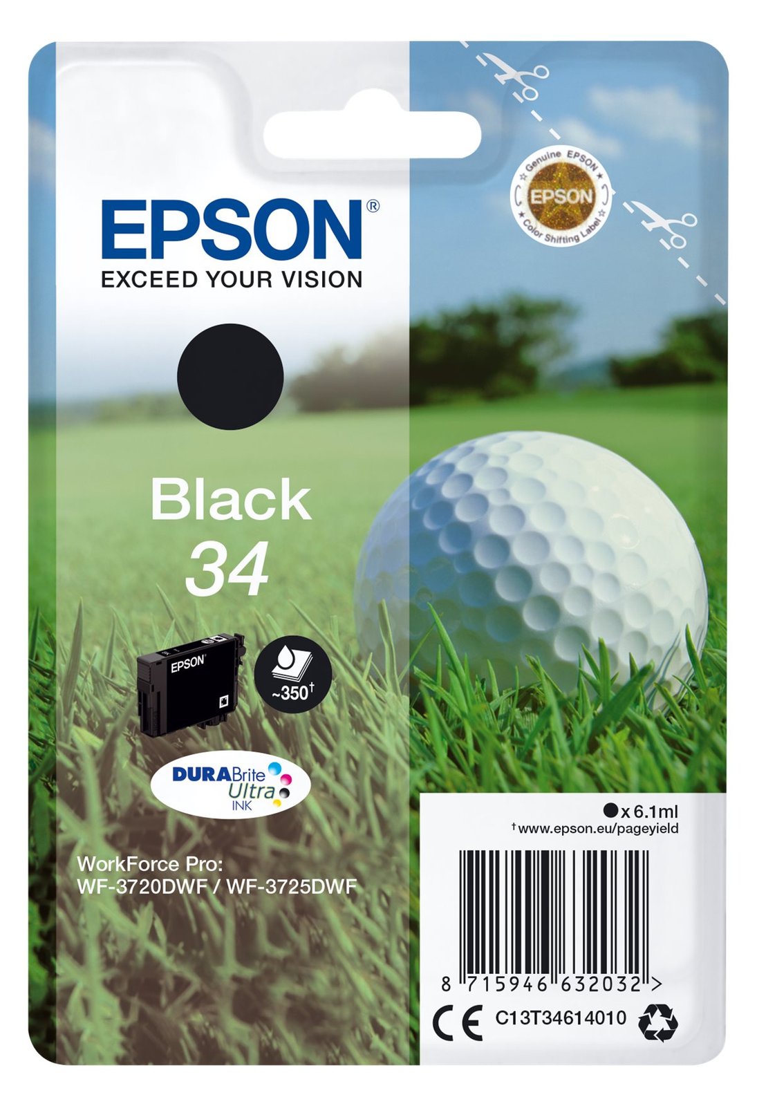 Epson 34 - 6.1 ml - Schwarz - Original - Tintenpatrone