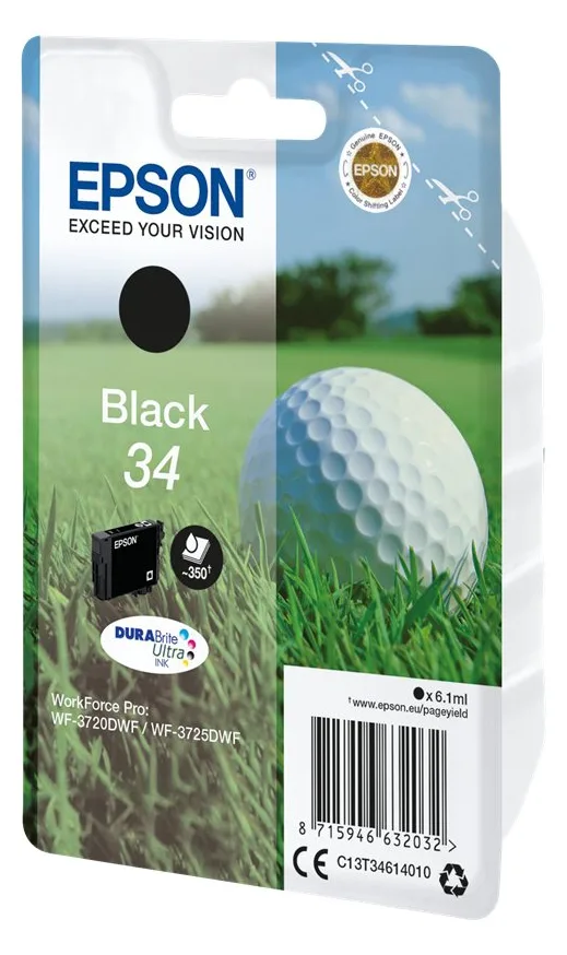 Epson 34 - 6.1 ml - Schwarz - Original - Tintenpatrone, Ansicht 3