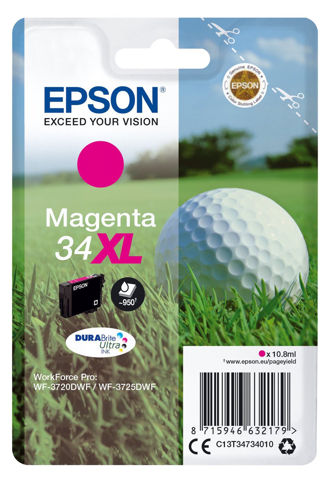 Epson 34XL - 10.8 ml - XL - Magenta - Original
