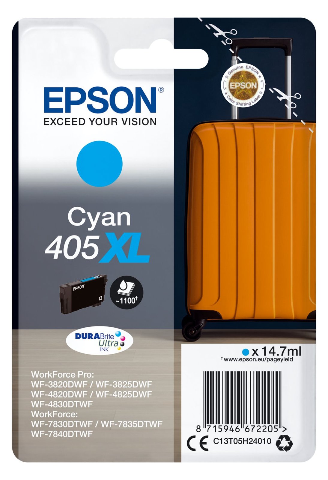 Epson 405XL - 14.7 ml - Cyan - original - Tintenpatrone