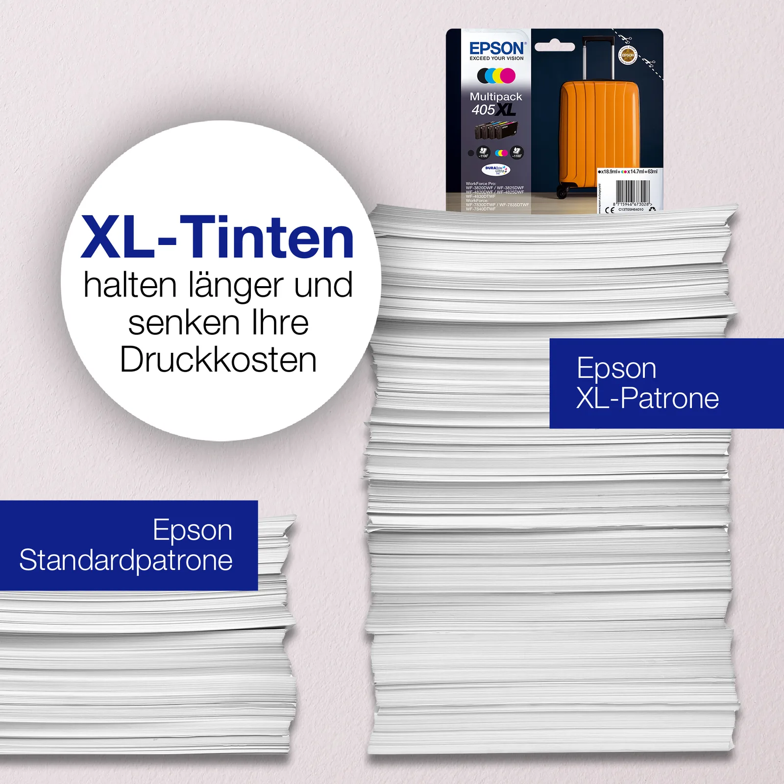 Epson 405XL Multipack - 4er-Pack - XL - Schwarz, Gelb, Cyan, Magenta, Ansicht 2