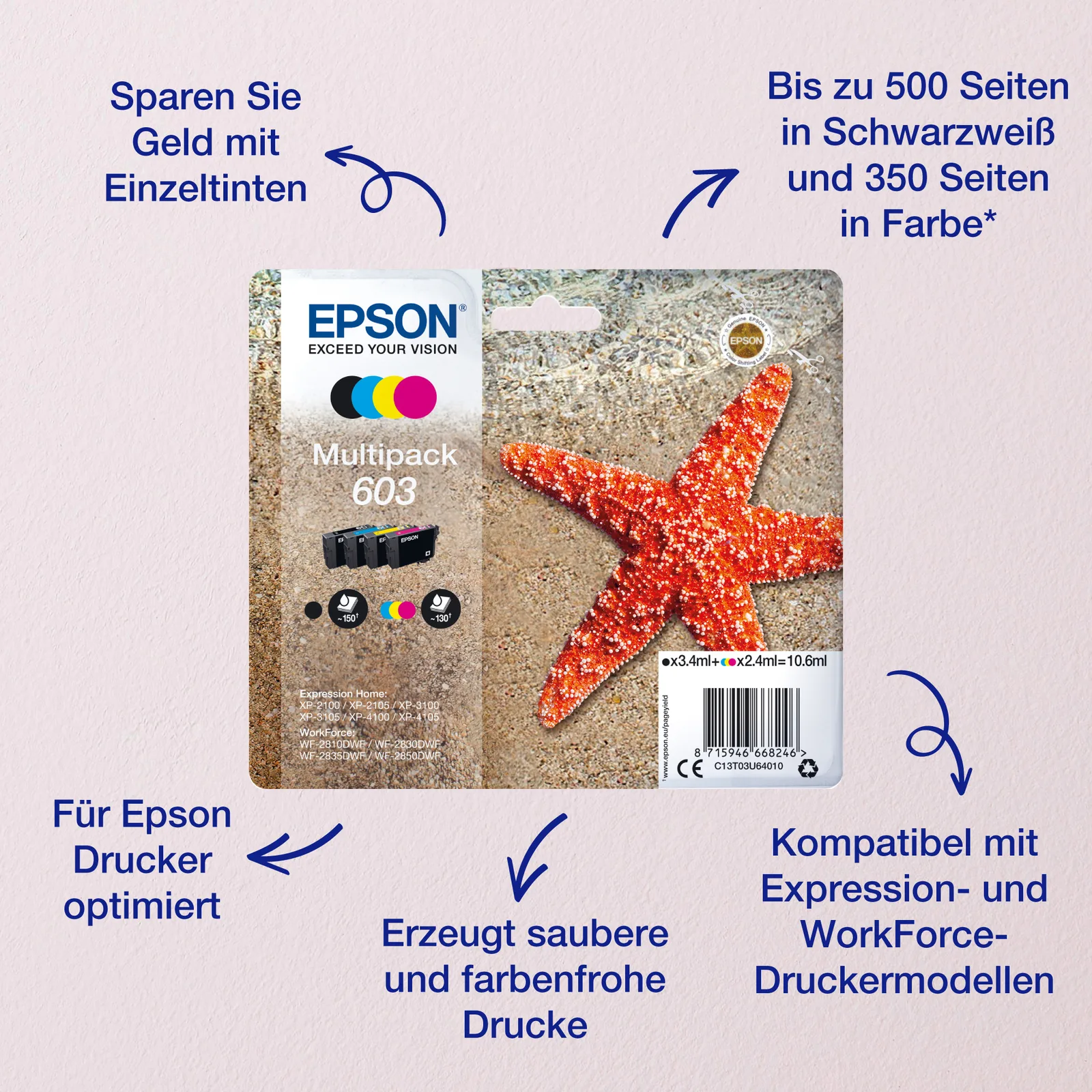 Epson 603XL Multipack Easy Mail Packaging - 4er-Pack, Ansicht 3