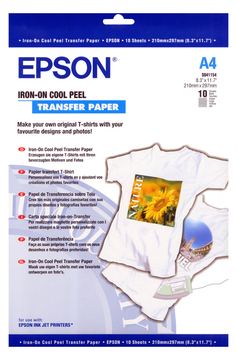 Epson Cool Peel T-Shirt - A4 (210 x 297 mm) 10 Stck. Transferpapier zum Aufbügeln von LumaTech