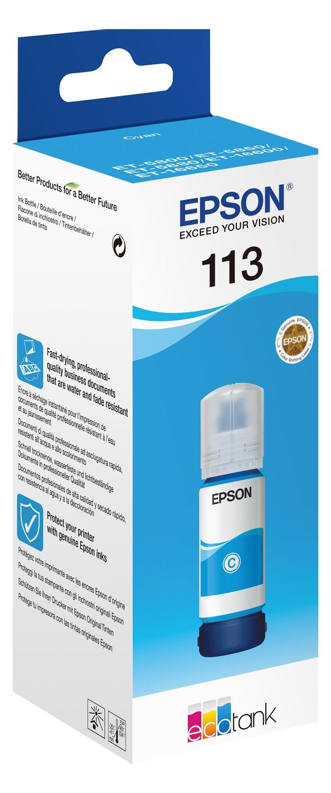 Epson EcoTank 113 - 70 ml - Cyan - original - Nachfülltinte von LumaTech