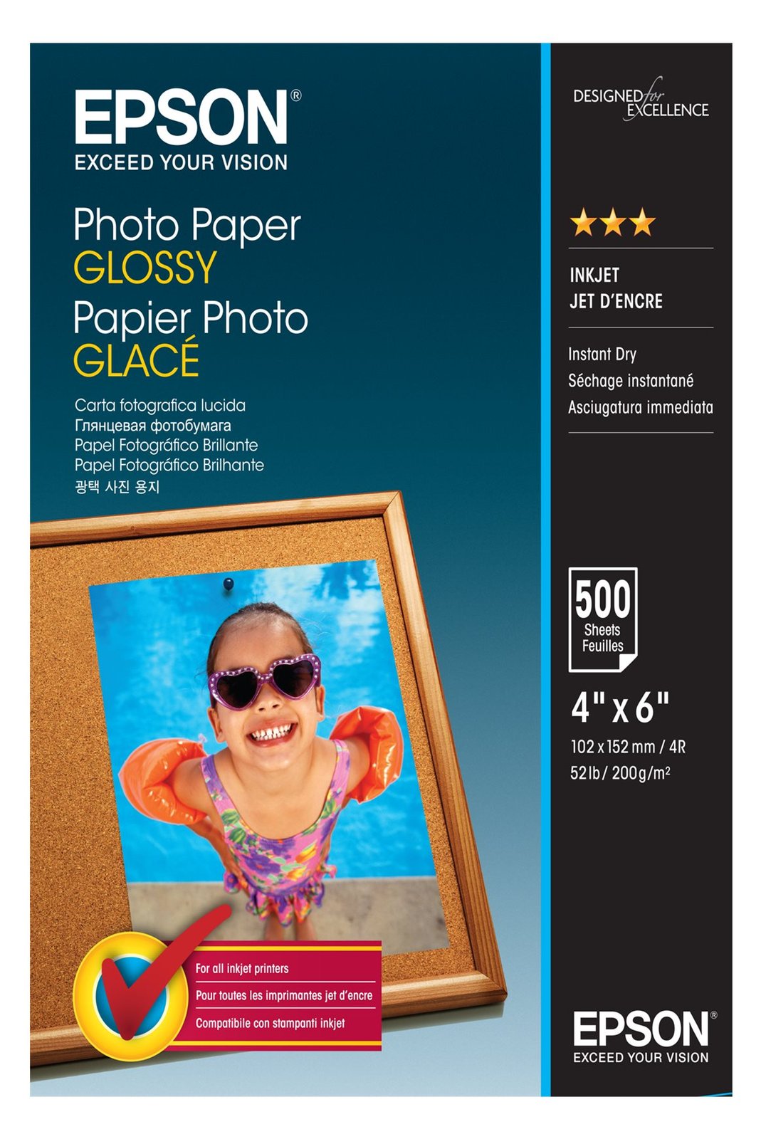 Epson Glänzend - 102 x 152 mm - 200 g/m² - 500 Blatt Fotopapier