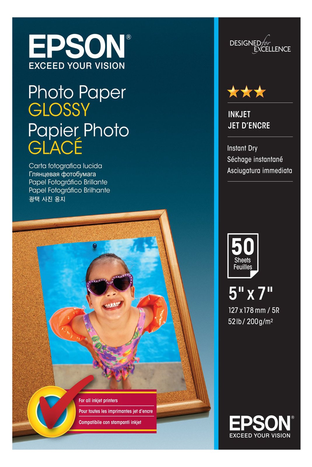 Epson Glänzend - 127 x 178 mm - 200 g/m² - 50 Blatt Fotopapier