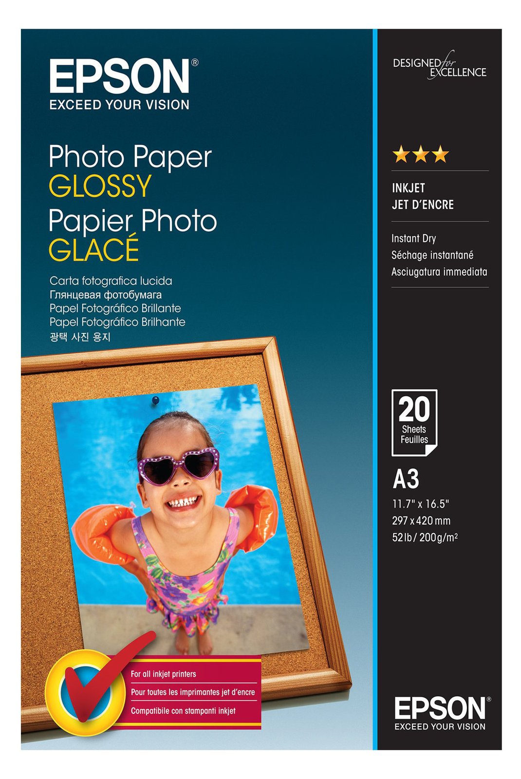 Epson Glänzend - A3 (297 x 420 mm) - 200 g/m²