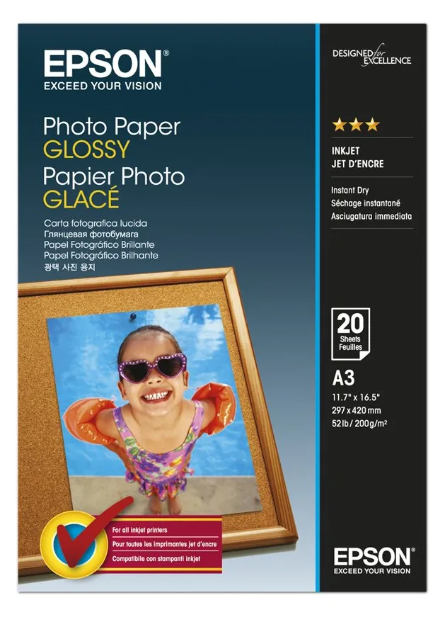 Epson Glänzend - A3 (297 x 420 mm) - 200 g/m², Ansicht 2