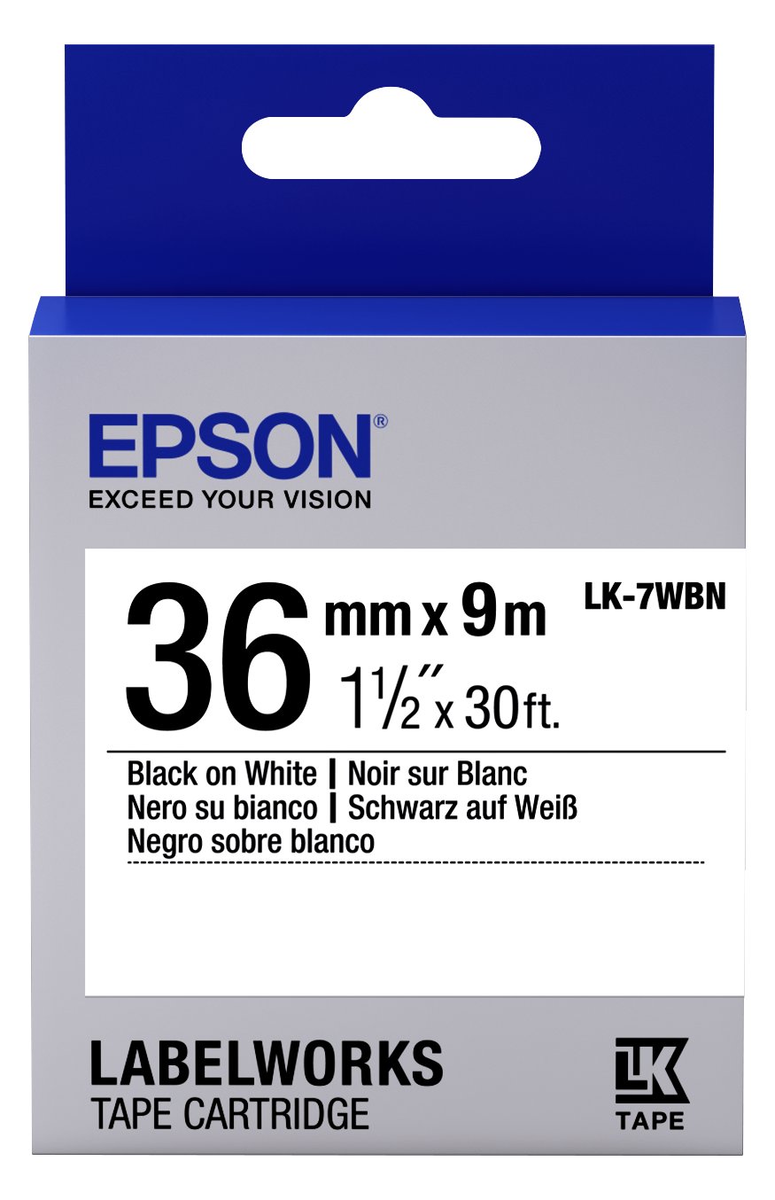 Epson LabelWorks LK-7WBN - Schwarz auf Weiß - Rolle (3,6 cm x 9 m)
