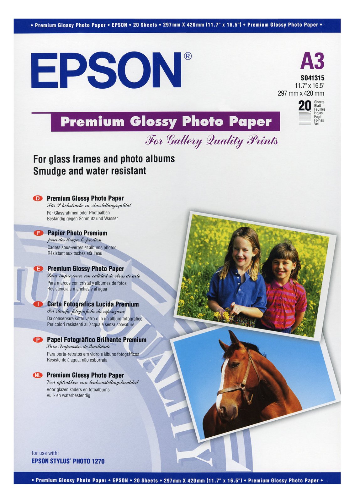 Epson Premium - Glänzend - A3 (297 x 420 mm)