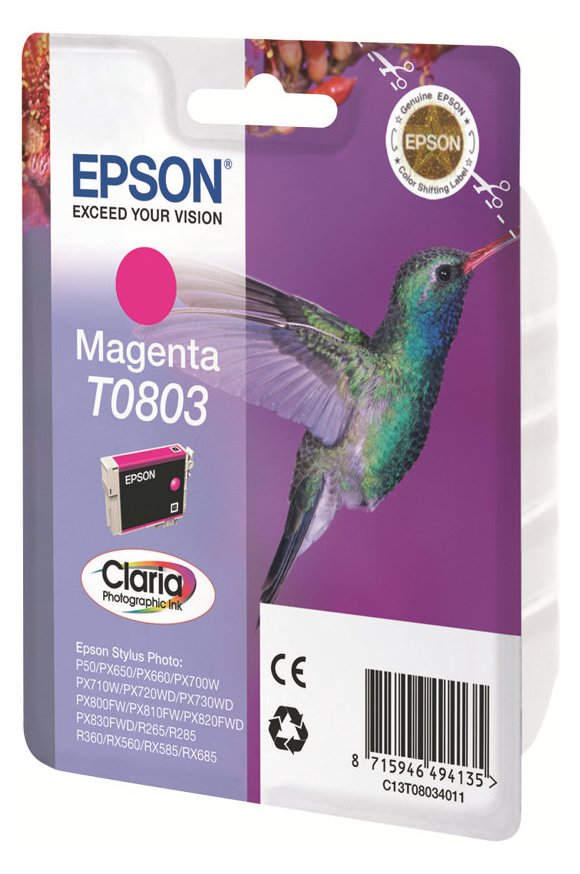 Epson T0803 - 7.4 ml - Magenta - Original - Blisterverpackung von LumaTech