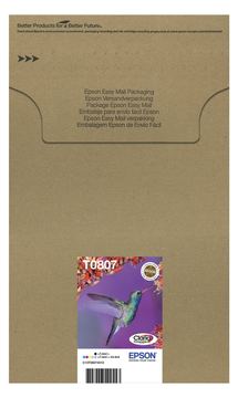 Epson T0807 Easy Mail Packaging - 6er-Pack - Schwarz, Gelb, Cyan, Magenta, hellmagentafarben, hell Cyan von LumaTech